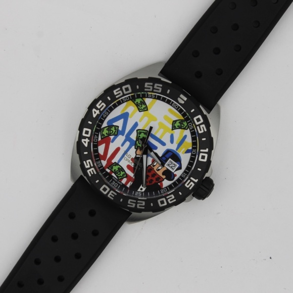 New Tag Heuer WAZ1119.FT8023 Black Formula 1 F1 Mens Watch Alec Monopoly Rubber - Picture 3 of 14